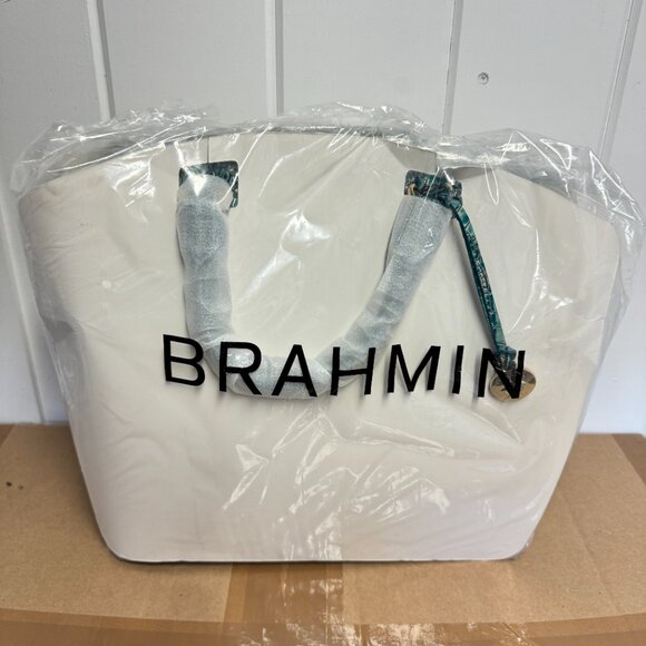 Brahmin Large Duxbury Leather Satchel – Mineral Blue - Picture 6 of 7